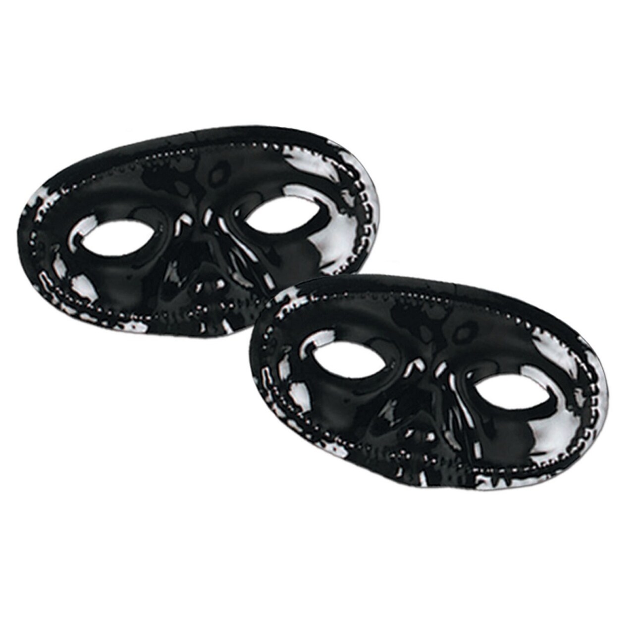 Party Central Club Pack of 24 Black Masquerade Unisex Adult Mardi Gras Half Masks - One Size